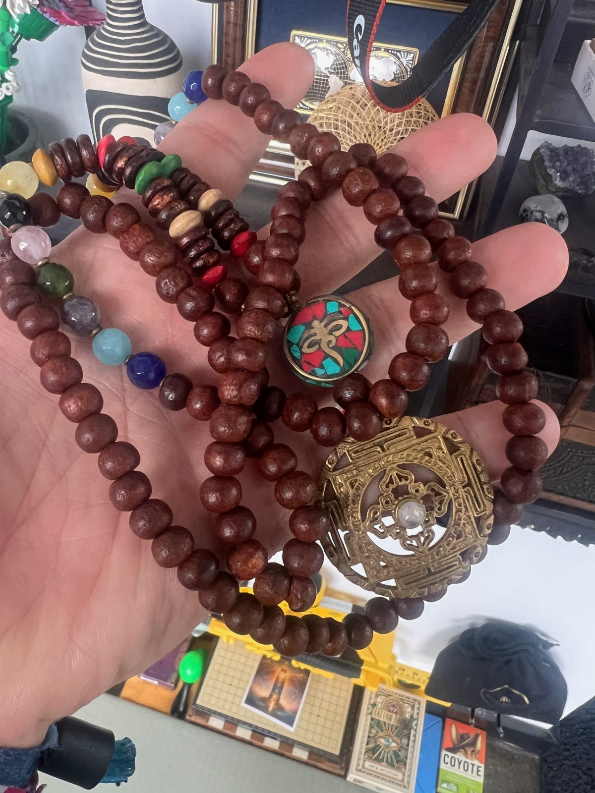 The mandala necklace — east and west in one geometry, a prototype of what I'm building