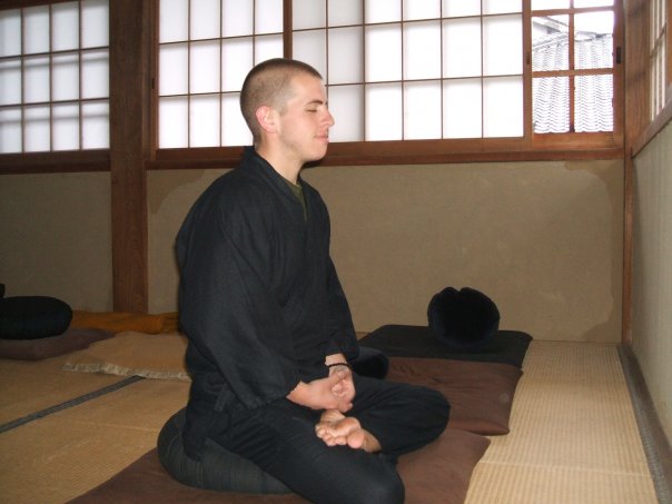 Zen meditation · Kyoto · Junior-year formal Zen study